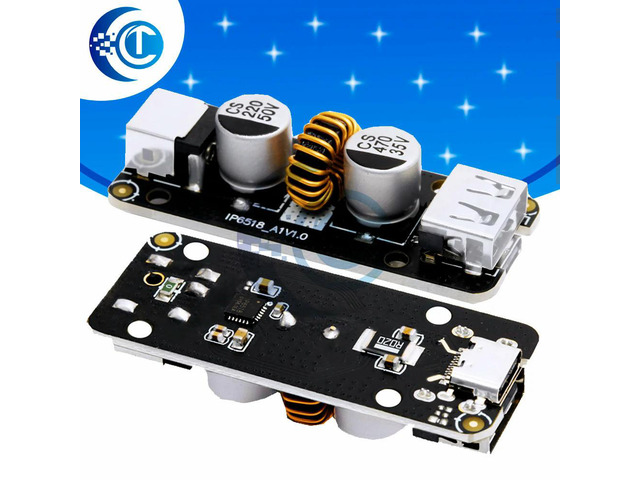 45W USB-C Full Protocol Charging Module IP6518 QC3.0 DC-DC Buck Adapter 10.5V-32V Input to 3V-20V Output