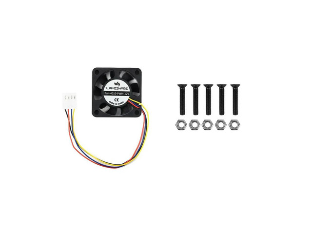 Fan-4010-PWM-12V,Dedicated Cooling Fan for Compute Module 4 IO Board, PWM Speed Adjustment
