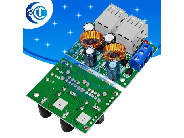 4-Channel USB Step-Down Power Module 12V-40V Input 5V 5A Output