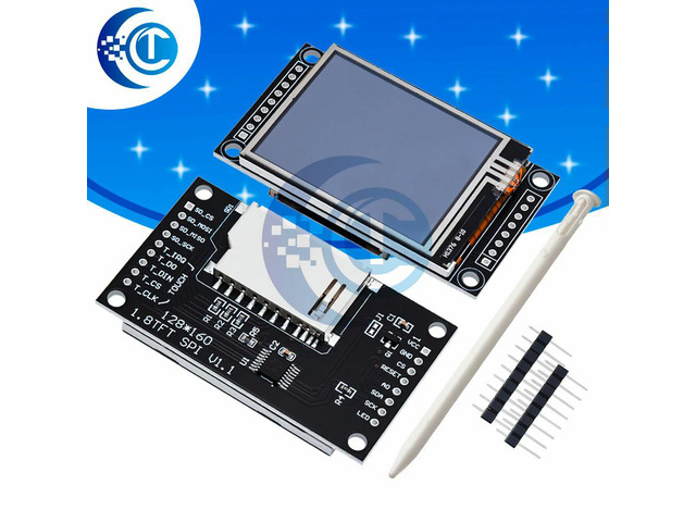 1.8' SPI TFT LCD Module (128×160): ST7735S Driver with Touch Function (4 IO Pins) for Compatible