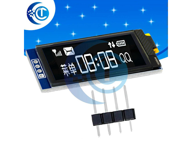 1.54' I2C OLED Display (SSD1317) - 128x64 Pixel 4-Pin Screen Module Compatible for & Raspberry Pi