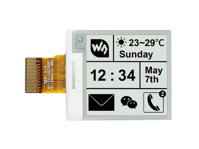 1.54inch E-Ink E-Paper Raw Display Panel EPD 200*200 Resolution with Embedded Controller