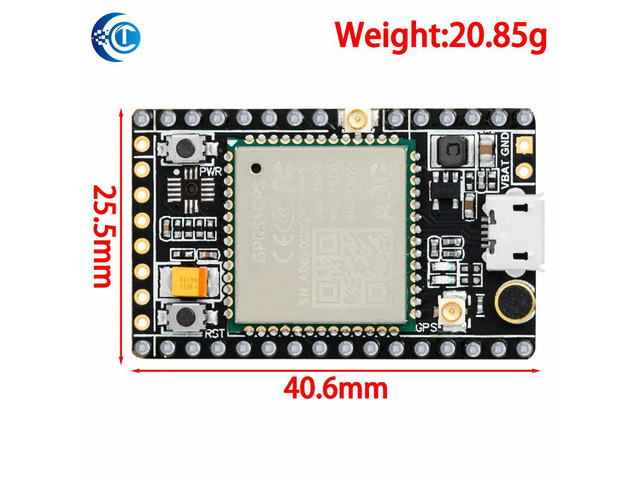 RCmall A9G Development Board GPRS GSM GPS BDS Quad-band Module Support SMS Voice AT Command for Watch
