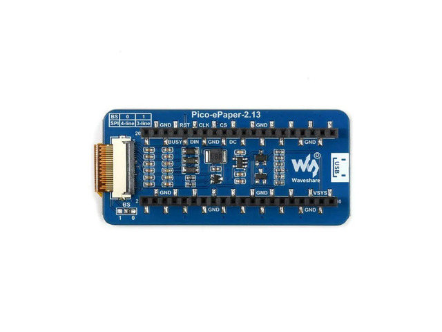 Pico-ePaper-2.13-B,2.13inch E-Paper E-Ink Display Module (B) for Raspberry Pi Pico, 250x122, Red / Black / White, SPI