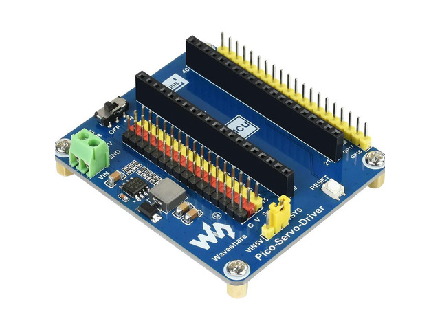 Servo Driver Module for Raspberry Pi Pico, 16-ch Outputs, 16-bit Resolution