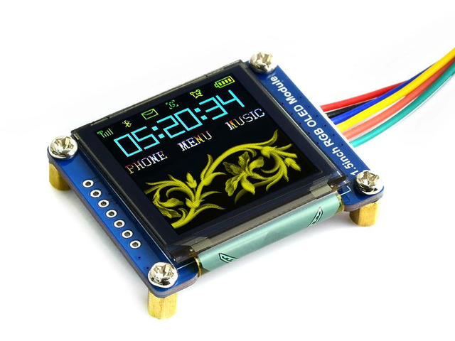 1.5inch RGB OLED Module,RGB OLED Display Module, 65K RGB Colors, 128×128, SPI