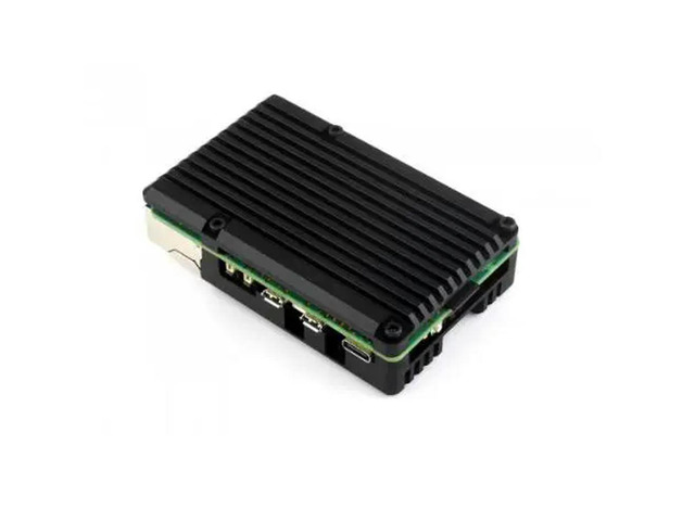 PI5-CASE-H Aluminium Alloy Case (H) for Raspberry Pi 5, With Temperature-Controlled Blower Fan