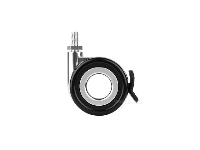 HomeRack 2.5inch (60mm) Hollow Caster Wheel Kit With Brake, Includes 4 Caster Wheels, Compatible With Standard M8 Threaded Hole,