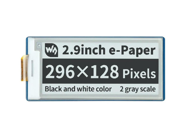 2.9inch E-Paper E-Ink Display Module for Raspberry Pi Pico