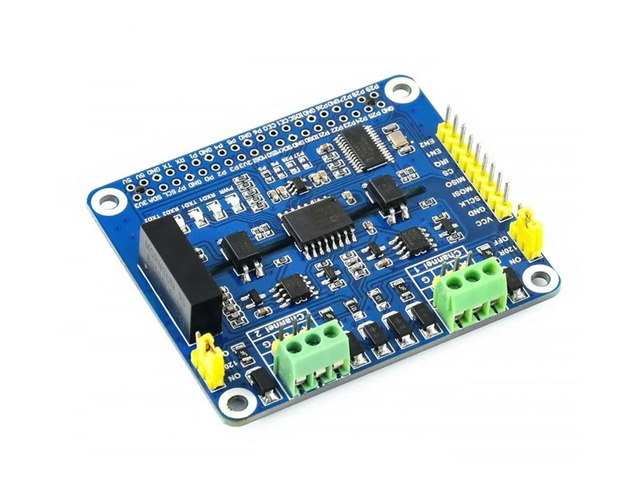 2-CH RS485 HAT,2-Channel Isolated RS485 Expansion HAT for Raspberry Pi