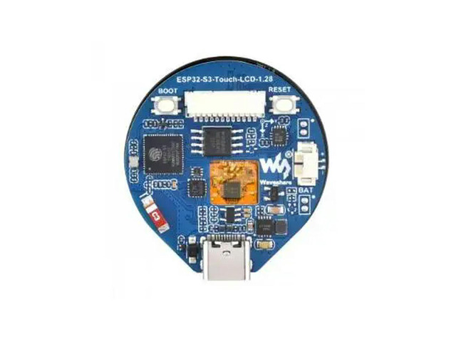 ESP32-S3-Touch-LCD-1.28,Development Board, with 1.28inch Round Touch LCD, Compact size, Accelerometer And Gyroscope Sensor