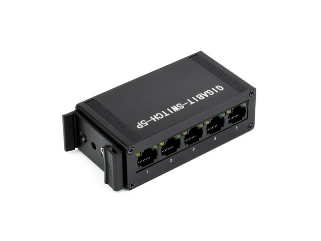 Industrial 5P Gigabit Ethernet Switch, Full-Duplex 10/100/1000M, DIN Rail Mount