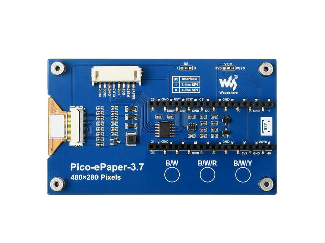 Hot Sale Raspberry Pi Pico4 Grayscale SPI 3.7inch E Paper E Ink Display Module Expansion Module