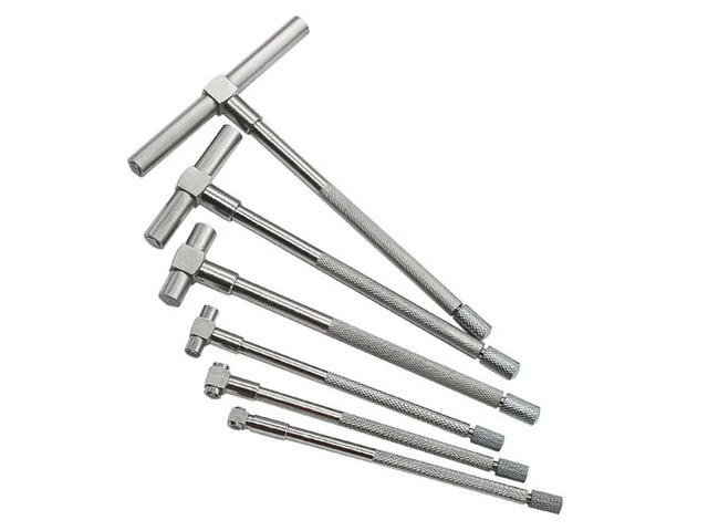 For 8-150mm Six-piece Set Square Head Inner Diameter Telescopic Gauge Adjustable Inner Diameter Gauge