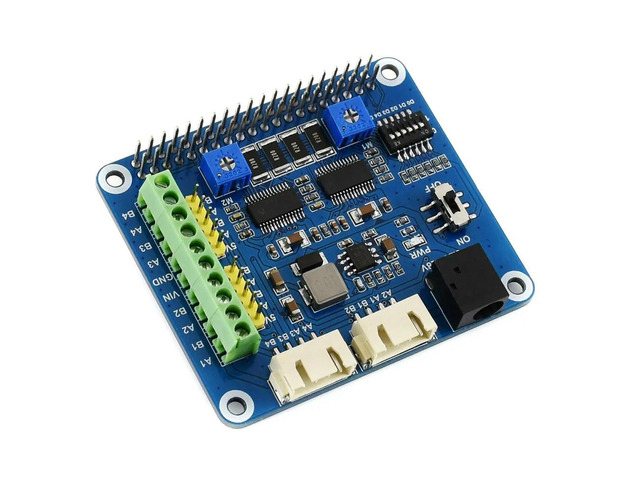 Stepper Motor HAT for Raspberry Pi Drives Two Stepper Motors Up To 1/32 Microstepping