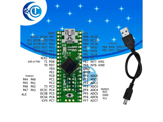 Teensy 2.0++ AT90USB1286 AVR USB Dev Board ISP Keyboard Mouse Simulation for Experiment Board