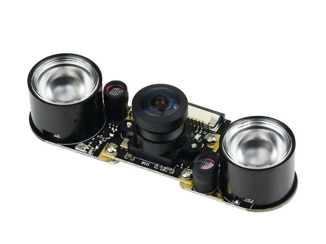 RPi Camera (H) Night Vision Fisheye Lens 5MP OV5647 Sensor Focal Adjustable Camera with Infrared LED for Raspberry Pi