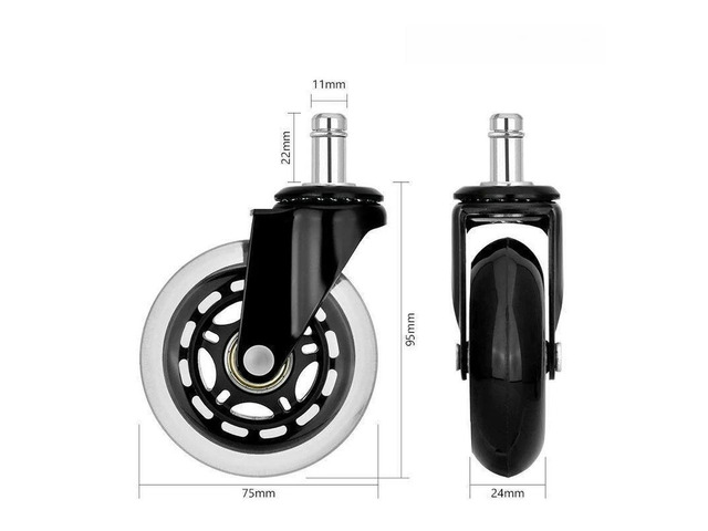 For Circuit Spring Plug Rod Universal Wheel 3 Inch Office Swivel Chair Wheel with Bearing Silent Smooth Computer E-sports Chair