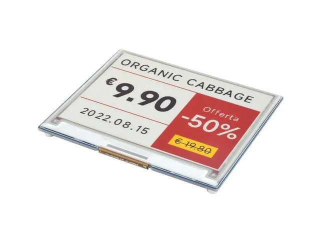 4.37inch e-Paper Module (G),512 × 368, Red/Yellow/Black/White