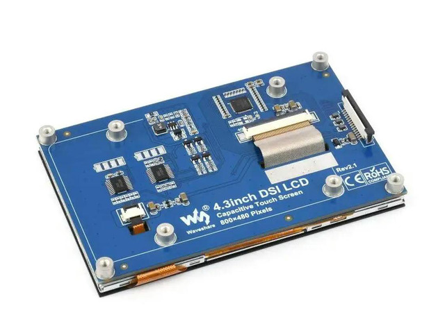 4.3inch QLED Display, DSI Interface, 800 × 480, Integrated Structure, Toughened Glass Panel