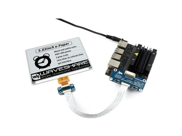 5.83inch e-Paper HAT, E-Ink Display For Raspberry Pi, 648×480, Black / White, SPI