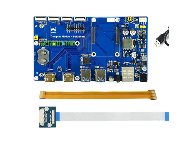 Raspberry Pi Compute Module 4 Dev Kit, with PoE Board and Optional 7' Touchscreen