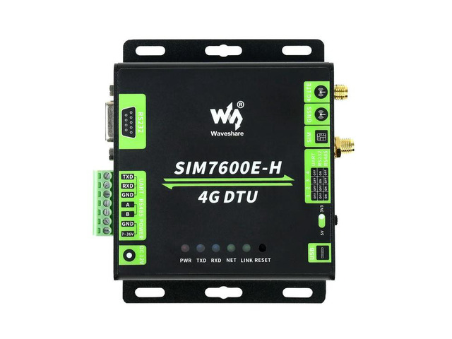 Industrial Grade SIM7600E-H 4G DTU, RS232/485/TTL to 4G LTE, GNSS