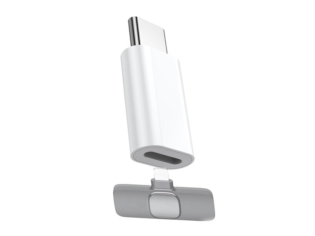 Type C to Lightning Microphone Adapter, USB C Male to Lightning Female Converter for Wireless Lavalier Microphone to your phone, Not for Headphone...