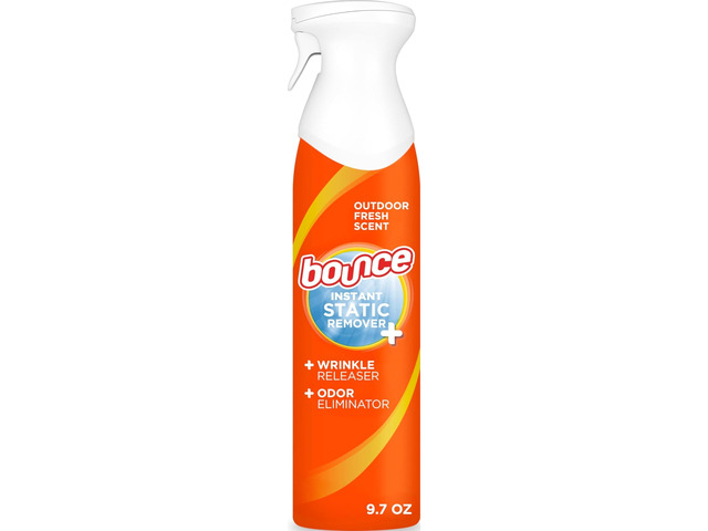 Bounce Anti Static Spray, 3 in 1 Instant Anti Static Spray & Instant Wrinkle Release, Odor Eliminator and Fabric Refresher Spray (9.7 Fl Oz, Pack...