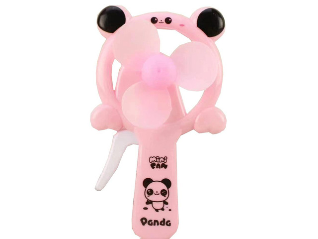 Skystal, Mini Portable Pure Manual Panda Pattern Handheld Fan, Plastic Personal Student Fan, Kids Children Hand Press Manual Cooling Fan for Travel...