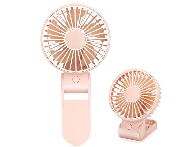 TriPole Mini Handheld Fan USB Portable Fans Rechargeable Battery Operated Foldable Desk Fan 3 Speed Hanging Personal Fan for Home Office Indoor Use...