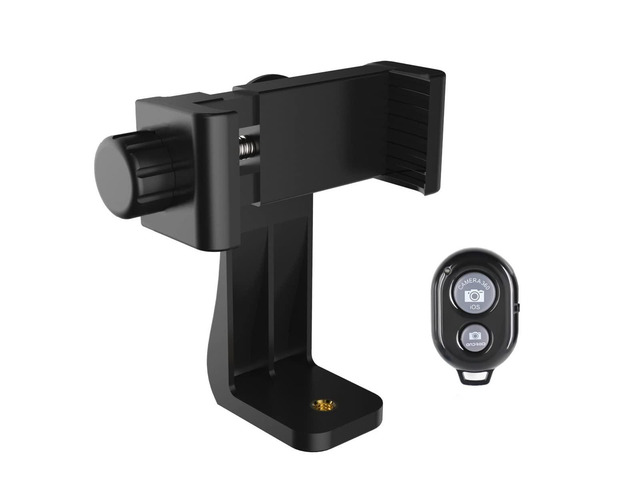 AFAITH Cell Phone Tripod Mount with Remote, Phone Holder Adapter Selfie Monopod with Adjustable Clamp for iPhone 16 15 14 13 12 11 Max Pro Phone X...