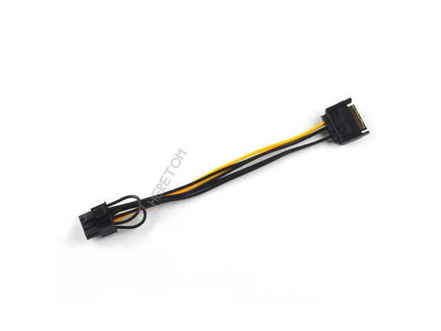 SATA 15 pin Male to 8 pin ( 6+2 ) PCI-Express PCIe Video Graphic Card GPU Power Adapter Cable 20cm