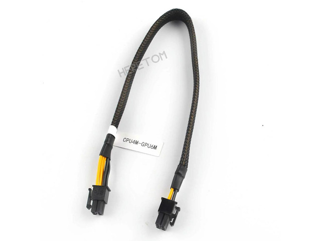 4pin Male to 6pin Male 35cm Motherboard CPU PCI-E GPU Video Card Power Cable