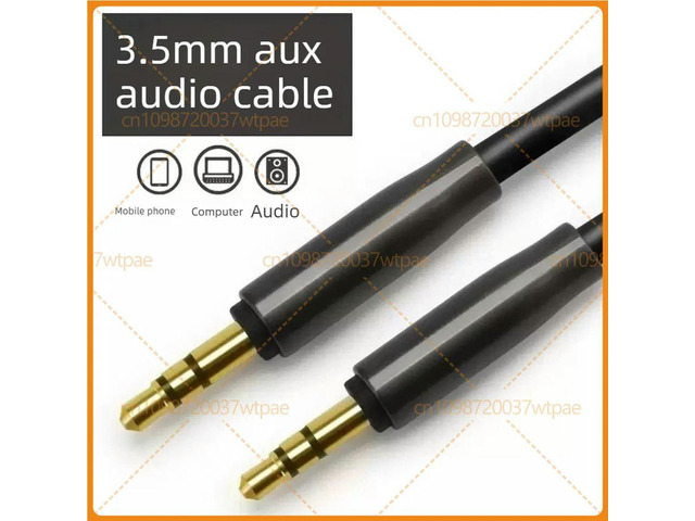 For 3.5mm Male to Male AUX Audio Cable For Phone Laptop Tablet Car Speaker Connection 1m