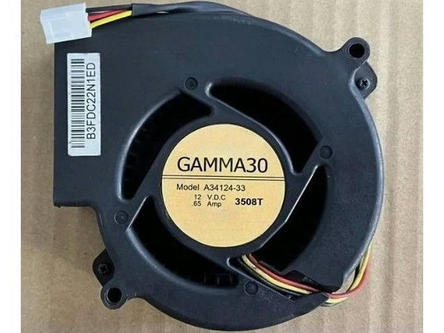 GAMMA30 A34124-33 DC 12V 0.65A 97x97x33mm 3-Wire Server Cooling Fan Fast delivery