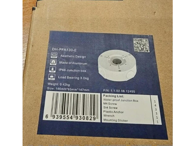 DH-PFA130-E IP66 Water-Proof Junction Box Aluminum Material BracketFor IPC-HDW4631C-A IPC-HFW2431T-ZS Fast Delivery