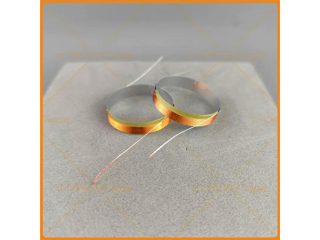 6pcs For 26mm Dome Tweeter Voice Coil Single Layer White Aluminum Bobbin Dual Side Lead 8Ohm Speaker Parts