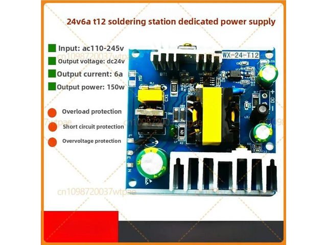 For Isolated AC-DC Power Supply Module Special For T12 Soldering Station, 24V 6A Built-in Switching Power Board