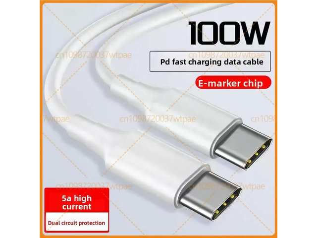 For WITRN TCCPD100W USBC to USBC Cable, 5A 100W, EMarker Chip