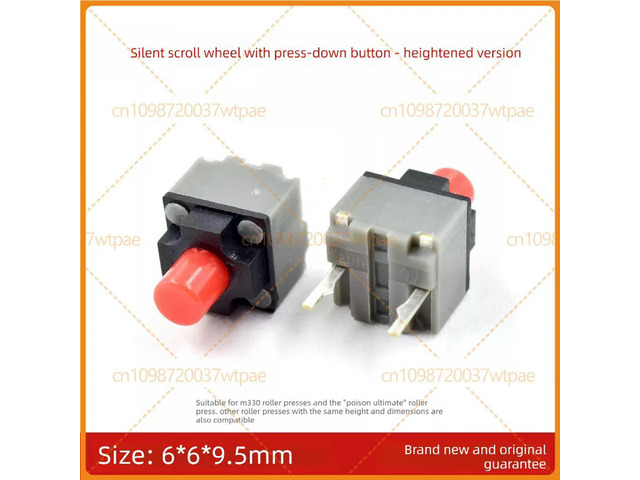 10pcs For Kailh 9.5mm Square Silent Micro Switch Fit Viper M330 Mouse Middle Scroll Button Replacement Parts