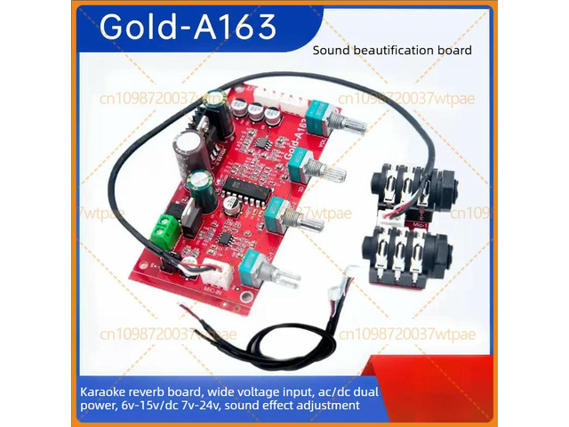 For Gold-A163 Microphone Preamp Reverb Board PT2399 Karaoke Audio Module