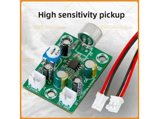 2pcs For High Fidelity Sound Pickup Module, Noise Reduction Microphone Amplifier Board, High Sensitivity Preamp Finished Board