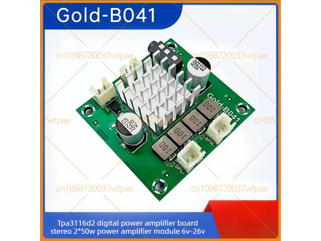 2pcs For Gold-B041 TPA3116D2 Stereo Amplifier Board 2*50W DC6V-26V Audio Module