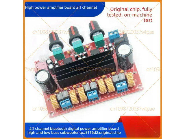 For 2.1 Channel Digital Amplifier Board TPA3116D2 Wide Voltage 12V-24V 2*50W+100W