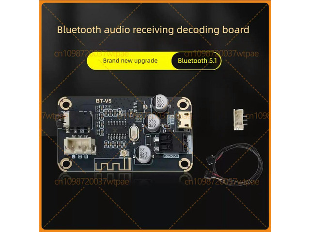 For Bluetooth 5.1 MP3 Decoder Board Lossless Audio Receiver Module For Car & DIY Speaker Amplifier Modification