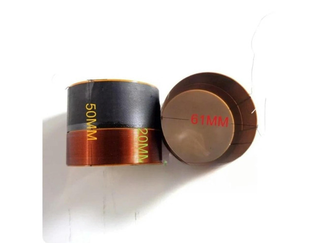 2pcs 61mm Fiberglass Round Wire Bass Voice Coil High Power Stage Speaker Repair Replacement Coil