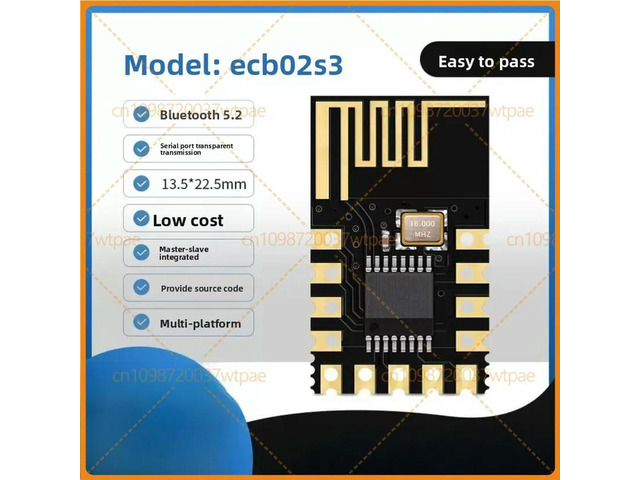10PCS For BLE ECB02S3 Bluetooth Module, Bluetooth & Serial Port Bidirectional Conversion, UART Data Transparent Transmission