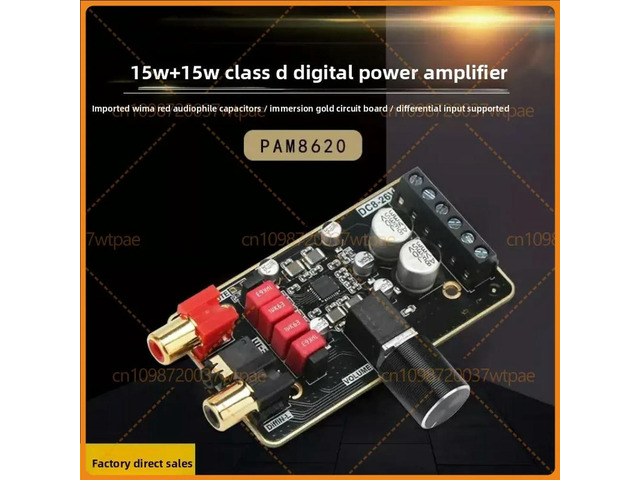 For PAM8620 D Class Digital Amplifier Board 15W*2 Dual Channel Stereo DIY Speaker Audio Module