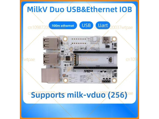 For MilkV Duo USB Ethernet Expansion Base Board, 4×USB Ports, 100M Ethernet, Compatible with MilkV Duo Duo 256M